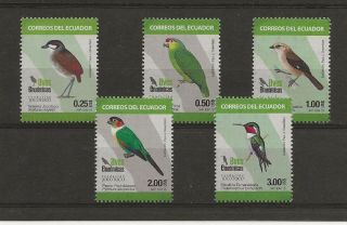 Thematic Birds Ecuador 2015 Set Of 5 Mnh