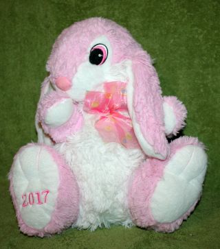 13” Dan Dee Pink Plush Bunny Rabbit 2017 Easter Collectors Choice Stuffed Animal