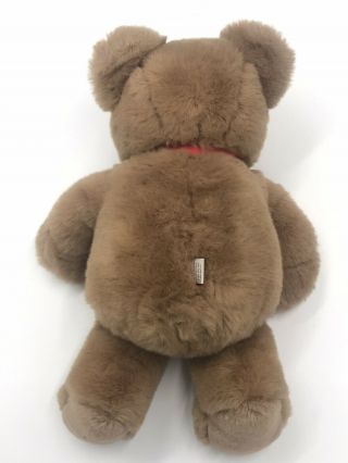 17” GUND Marshmallow Brown Teddy Bear Stuffed Plush Red Bow 2