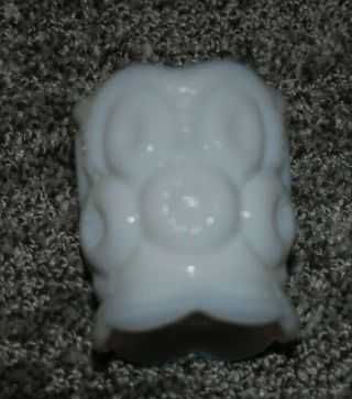 LE SMITH MOON & STARS MILK GLASS VOTIVE CANDLE/TOOTHPICK HOLDER (11 - 10 - 21) 3