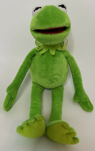 Ty Disney Kermit The Frog Muppets Beanie Buddies 16 " Plush Green