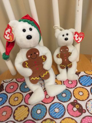 Ty Beanie Baby - Goody The Holiday Bear (8.  5 Inch) & Jingle Beanie Ornament