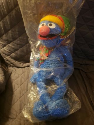 Macy’s It’s Grover Time Sesame Street Plush Grover Watch & Tags 24 " Holiday 2004