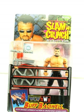 Vintage 1999 Wcw Nwo Toy Biz Buff Bagwell Slam N Crunch Wrestling Action Figure