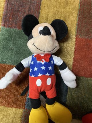 Mickey And Minnie Disney Patriotic Plush USA Flag Fourth Of July United States 2