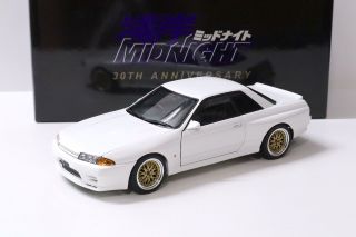 1:18 Autoart Nissan Skyline Gt - R R32 Wangan Midnight " Reina " White 30th Annive