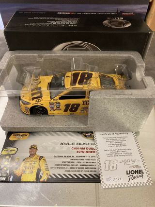 Rare 2016 Kyle Busch Elite M&ms Brand 75th Can - Am Duel Win Jgr Toyota 122 Made