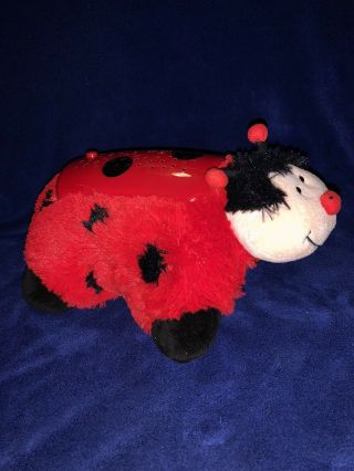 Pillow Pets Lady Bug Dream Lites Plush Stuffed Red Black 11 
