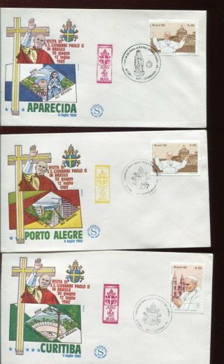 Pope John Paul Ii Religion Journeis Cover Lot Special Cancels 100,  Items
