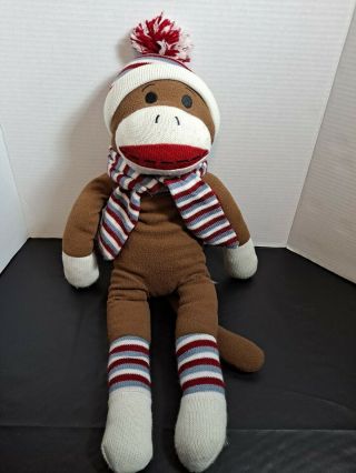 Dan Dee Brown Sock Monkey 24 " Plush Stuffed Animal