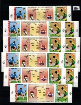 /// 10x S.  T.  Principe 1982 - Mnh - Imperf - Soccer - Spain -
