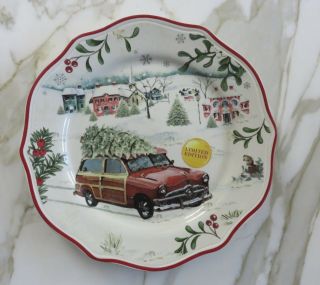 Better Homes & Gardens Christmas Heritage Plate Salad/dessert Woody Wagon