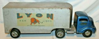 1948 Smith - Miller Lyon Van Lines Gmc Semi Truck Tractor Trailer Dealer Promo Toy