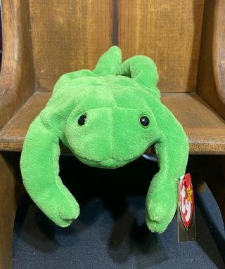 Ty Beanie Baby 1993 Legs The Frog 4020 Pvc With Tags