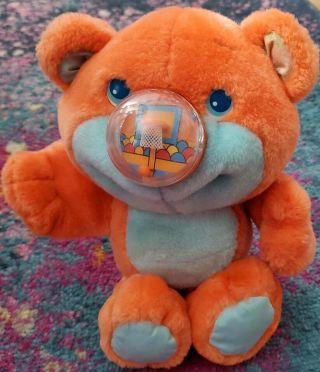 Vintage 1987 Playskool Nosy Bear Basketball Hoop Orange 11” Rumpus Bear