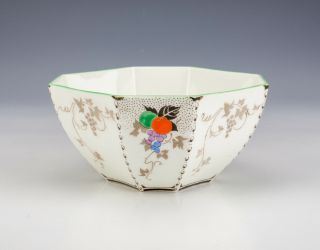 Shelley Porcelain - Queen Anne Shaped Peaches & Grapes - Sugar Bowl - Art Deco