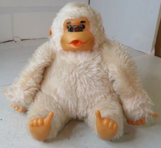 Vintage Thumb Suck Nose Picking Monkey Ape Gorilla Plush Toy Lido Russ Gonga Guc