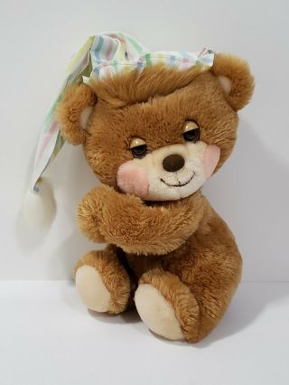 Vintage Fisher Price 1985 Teddy Beddy Bear Plush Bedtime 10” Stuffed Animal 1401