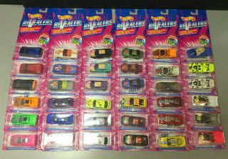 1992 Hot Wheels Revealers Complete Set Of 36 Cars Dairy Queen Promo Moc Mattel