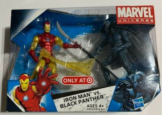 Marvel Target Exclusive 3.  75 Iron Man Vs.  Black Panther 2 Figure Set