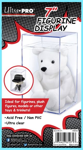Ultra Pro 7 " Figurine Display Case Clear Plastic Storage Beanie Baby Toy Box