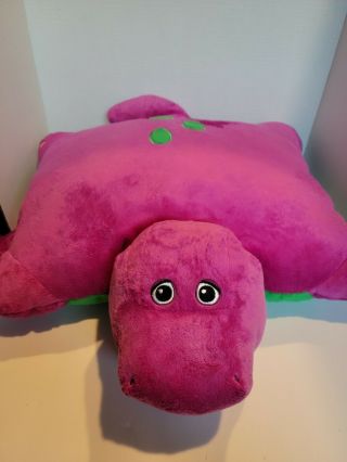 Barney Pillow Pets Purple Dinosaur Stuffed Plush Animal Cushion 2011 Bedtime