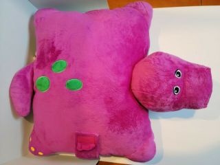 Barney Pillow Pets Purple Dinosaur Stuffed Plush Animal Cushion 2011 Bedtime 3
