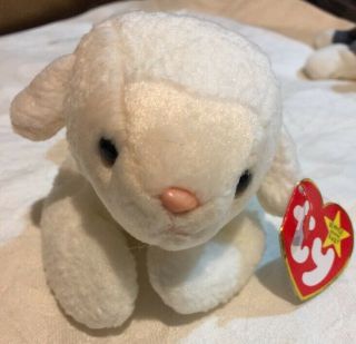 ❤️rare 1996 Retired Fleece The Sheep Lamb Ty Beanie Baby Plush Toy Nwt