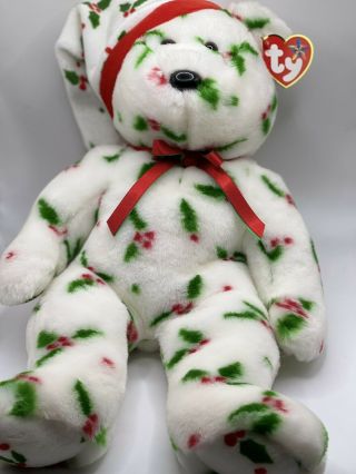 Ty Beanie Buddy 1998 Holiday Teddy - The Christmas Bear -