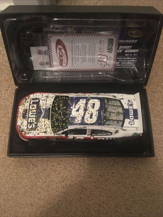 2012 Jimmie Johnson Lowes All Star Win Elite 1/24 Autograph (1 Of 125) Rare