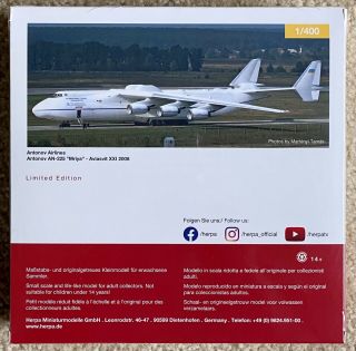 Herpa wings 1:400 Set of 3 x Antonov AN - 225 Mriya versions.  &. 5