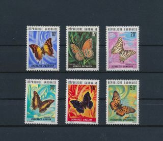 Lo57472 Gabon 1973 Insects Bugs Fauna Butterflies Fine Lot Mnh