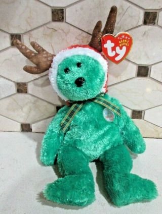 Ty Beanie Baby 2002 Holiday Teddy Bear Dob December 20,  2001 Mwmt