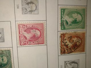 Cancelled George Washington 2 Cent Us Vintage Red Stamp