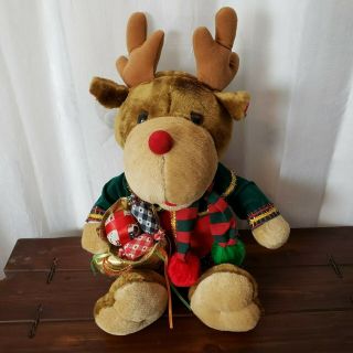 Stuffed Reindeer Rudolph The Red Nose Reindeer Sings Jingle Bells Christmas