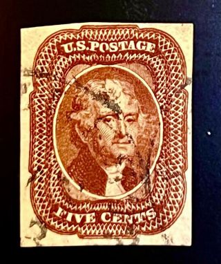 5 Cents United States Jefferson Stamp - - Scott 12 -