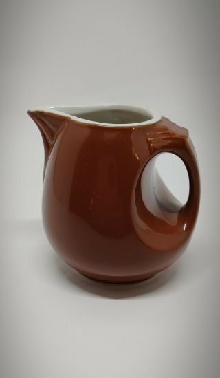 Vintage Brown Hall Potbelly Pottery Restaurant Ware Single Serving Creamer/syrup