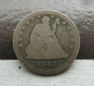 Rare 1843 - O Seated Liberty Quarter 25c - - - - - - Key Date - - - Low Mintage