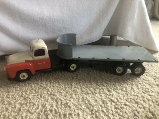 Vintage Tru Scale Truck And Flatbed Trailer