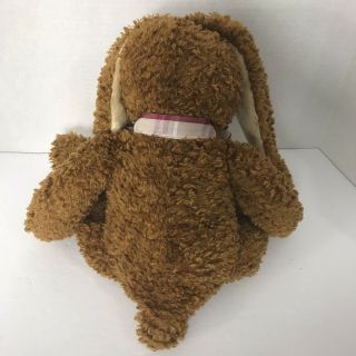 Dandee Brown Fluffy Bunny Rabbit Stuffed Plush Floppy Ears With Bow Tie Scarf 2