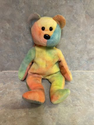 1993 — Ty Beanie Baby — Garcia Tie Dyed Bear — No Hang Tag