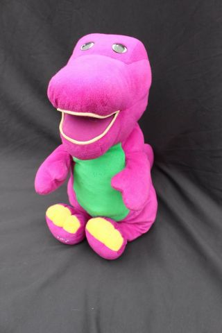 Vintage 2001 Mattel Jumbo Purple Plush Barney Talking Teddy Bear