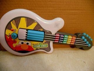 Hasbro 2010 Sesame Street Elmo Lets Rock Guitar Plays Music/lights Up