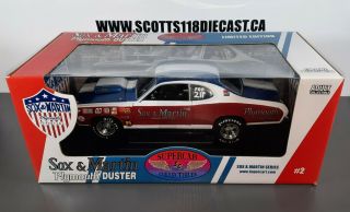 Supercar Collectibles 1:18 Diecast Sox & Martin 1970 Plymouth Duster Pro Stock