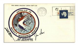 Apollo 15 Crew Signed Nasa Insurance Cover -
