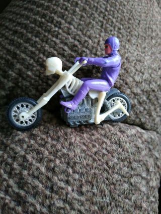 1973 Mattel Rrrumblers Bone Shaker With Purple Rider