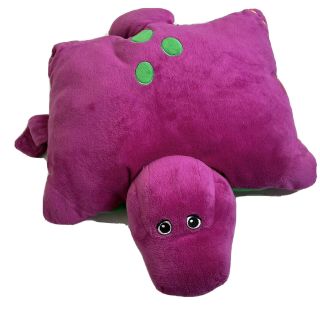 Barney The Purple Dinosaur Big Soft Stuffed Plush Animal Cushion Pillow Pet 18 "