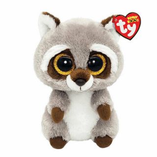 Ty Beanie Boos - Oakie The Raccoon (glitter Eyes) (regular Size - 6 Inch) - Mwmts