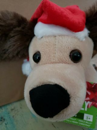 Dan Dee Animated Singing Christmas Dog 14” Plush I Woof You Flapping Ear Barking 3
