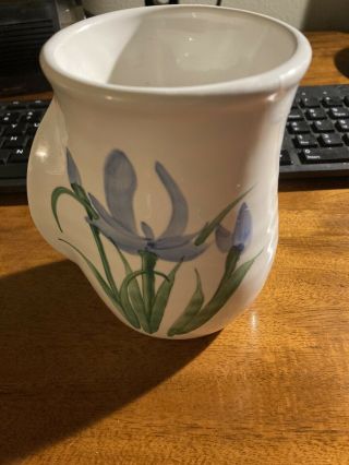 Studio Pottery 2002 Neher Right Hand Warmer Iris Coffee Tea Mug